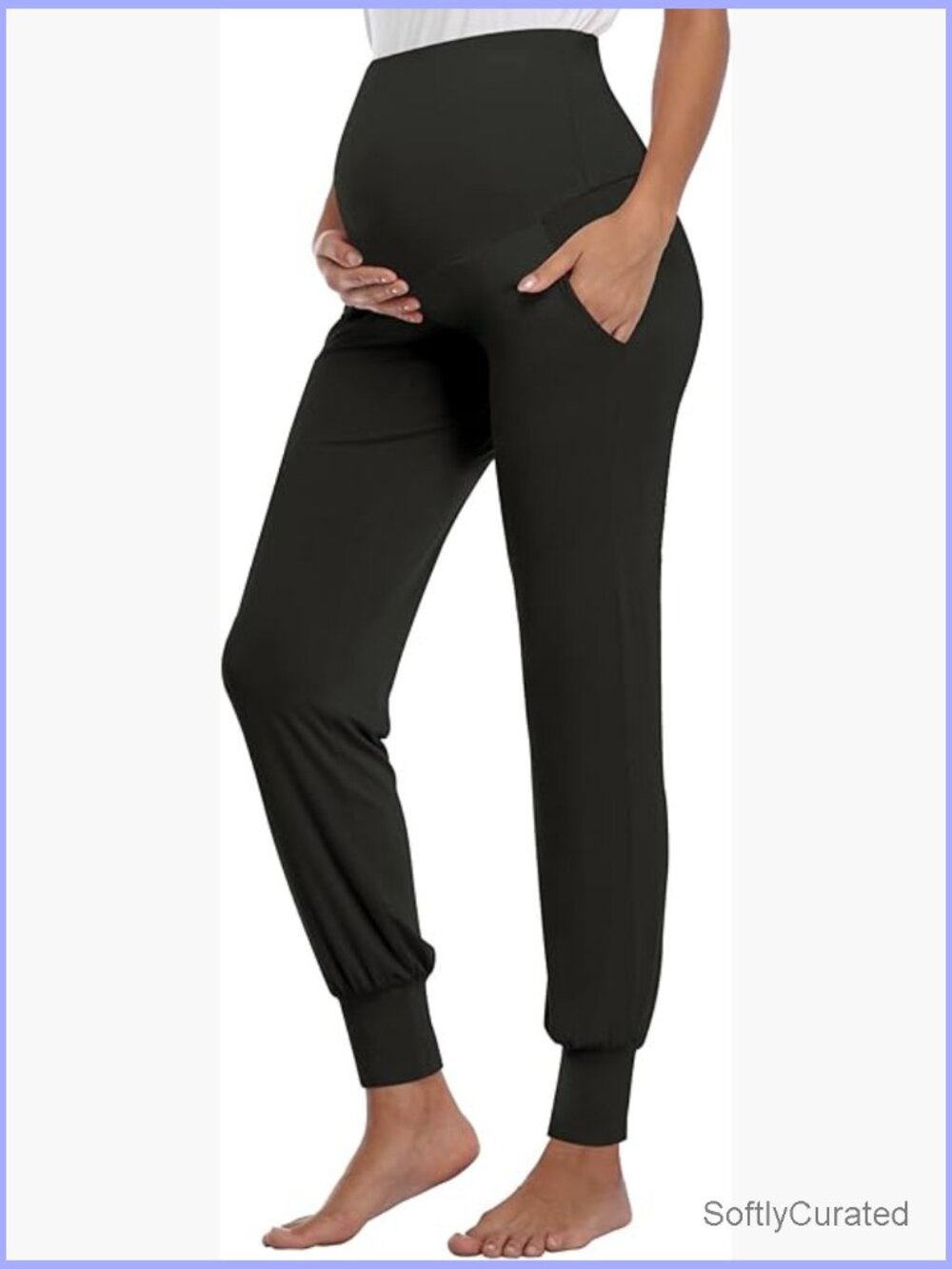 Maternity Joggers with Pockets Stretchy Lounge Pants
